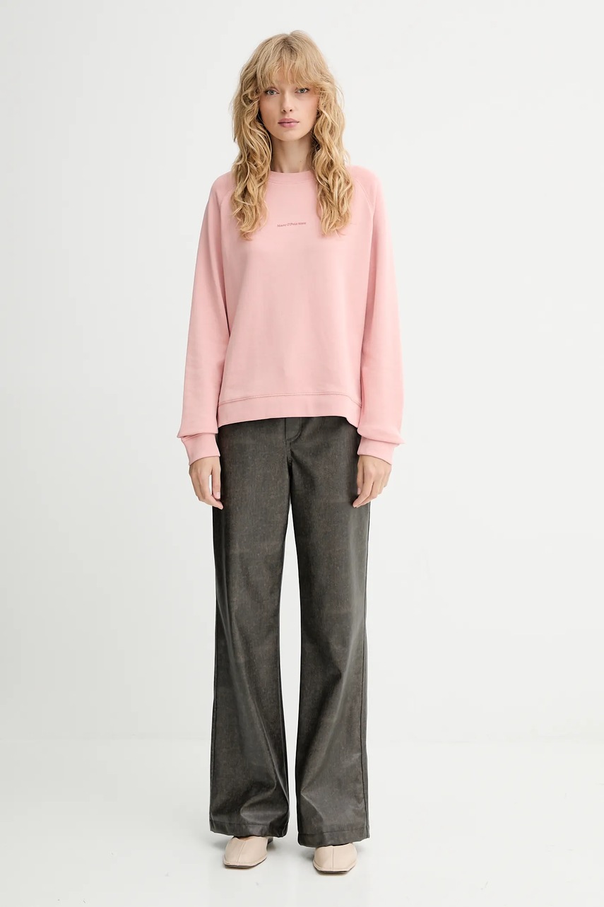 Хлопковая кофта Marc OPolo цвет розовый однотонная 5000007104