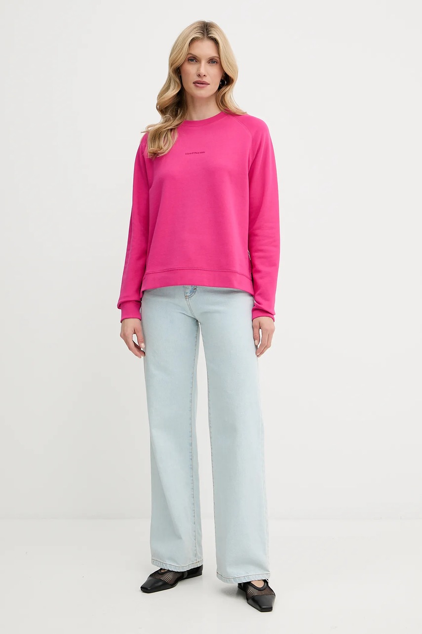 Хлопковая кофта Marc OPolo цвет розовый однотонная 5000007104