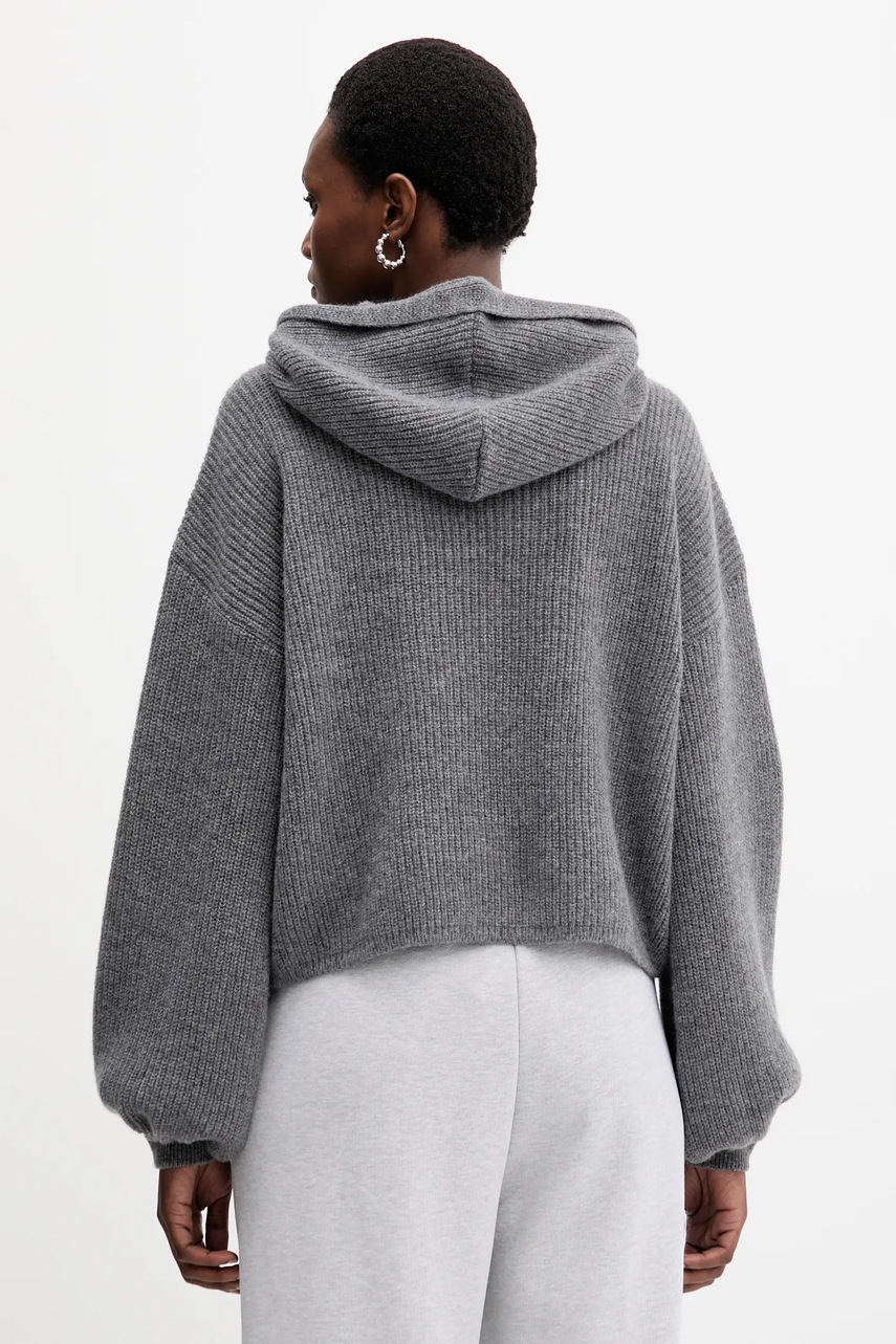 MSGM gyapjú pulóver meleg, szürke, 3941MDM219.257785 termék 2. képe