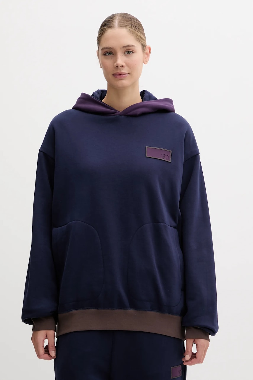 Двусторонняя кофта EA7 Emporio Armani цвет фиолетовый с капюшоном однотонная AF10377-7X000156 Двусторонняя кофта EA7 Emporio Armani цвет фиолетовый с капюшоном однотонная AF10377-7X000156