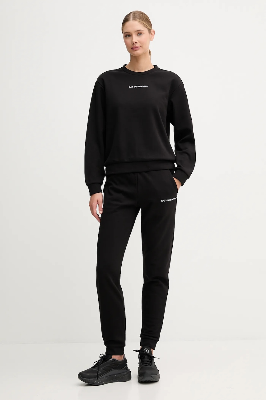 Кофта EA7 Emporio Armani цвет чёрный с принтом AF10443.7W000799 Кофта EA7 Emporio Armani цвет чёрный с принтом AF10443.7W000799