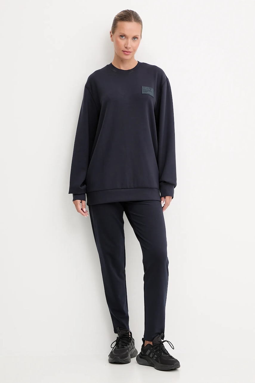 Кофта EA7 Emporio Armani цвет синий с аппликацией AF13790.7X000129 Кофта EA7 Emporio Armani цвет синий с аппликацией AF13790.7X000129