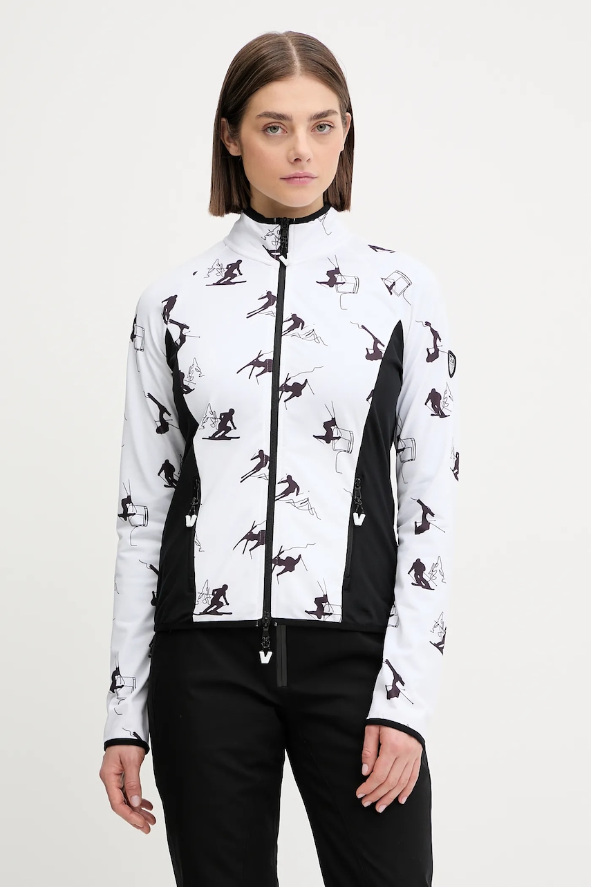 EA7 Emporio Armani hanorac culoarea alb, cu model, AF14634.7W000384