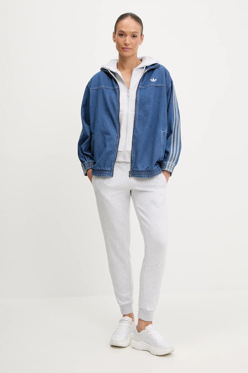 Кофта adidas Essentials цвет серый с капюшоном меланж IN6179