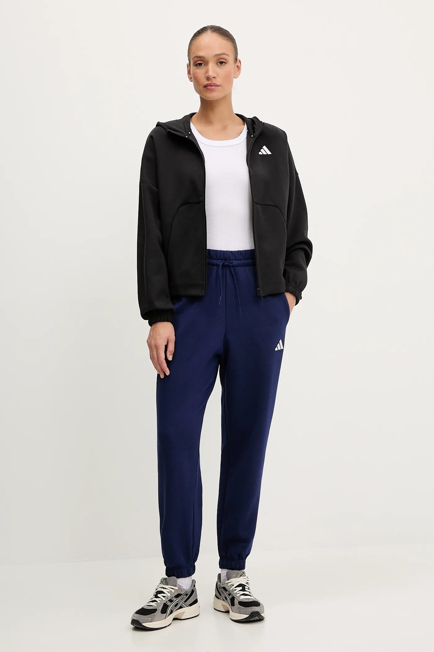 Кофта adidas Future Icons цвет чёрный с капюшоном с принтом JE3989