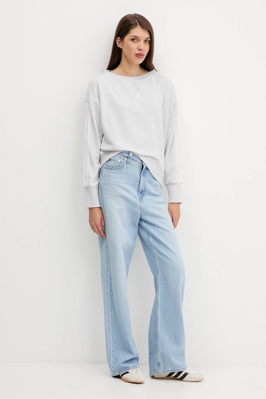 Кофта adidas Coquette цвет серый меланж JM1901