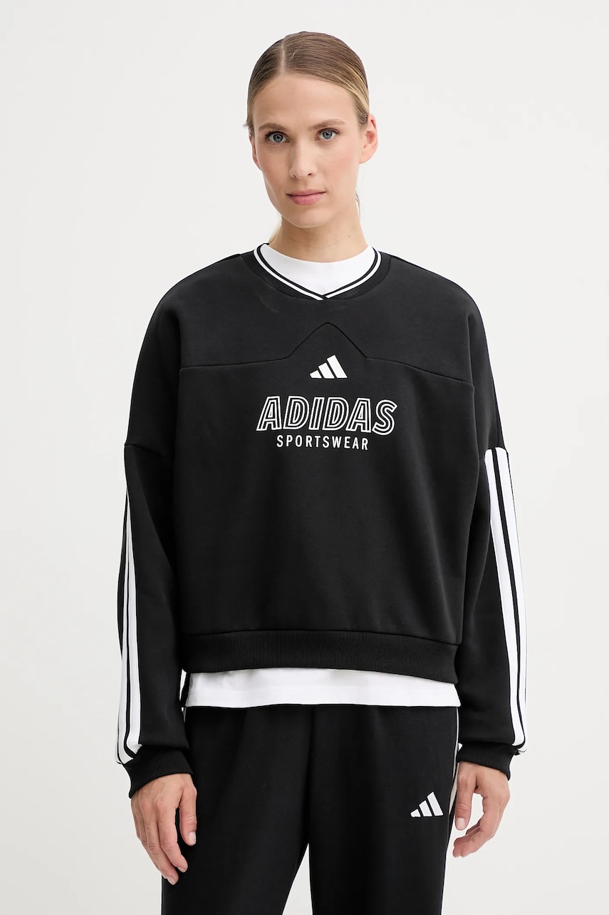 adidas bluză Tiro culoarea negru, cu imprimeu, JN2673