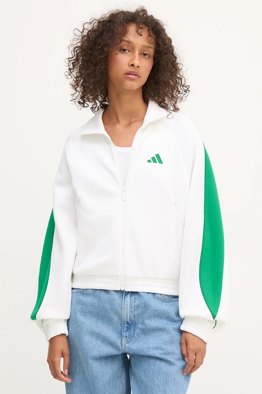 adidas bluză Stadium culoarea alb, cu imprimeu, JW0526