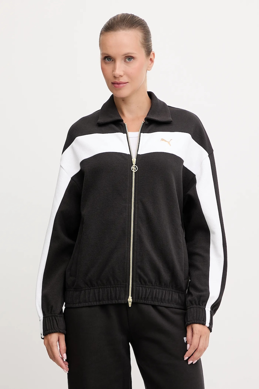 Puma bluză culoarea negru, uni, 632137