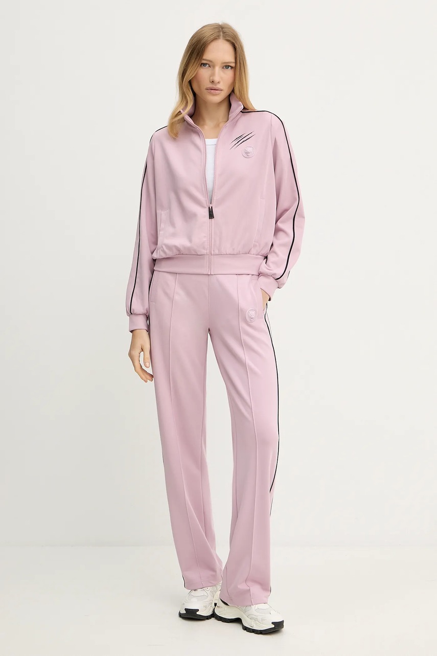 Кофта PLEIN SPORT цвет розовый с принтом FAEC WJB1894 STE003N Кофта PLEIN SPORT цвет розовый с принтом FAEC WJB1894 STE003N