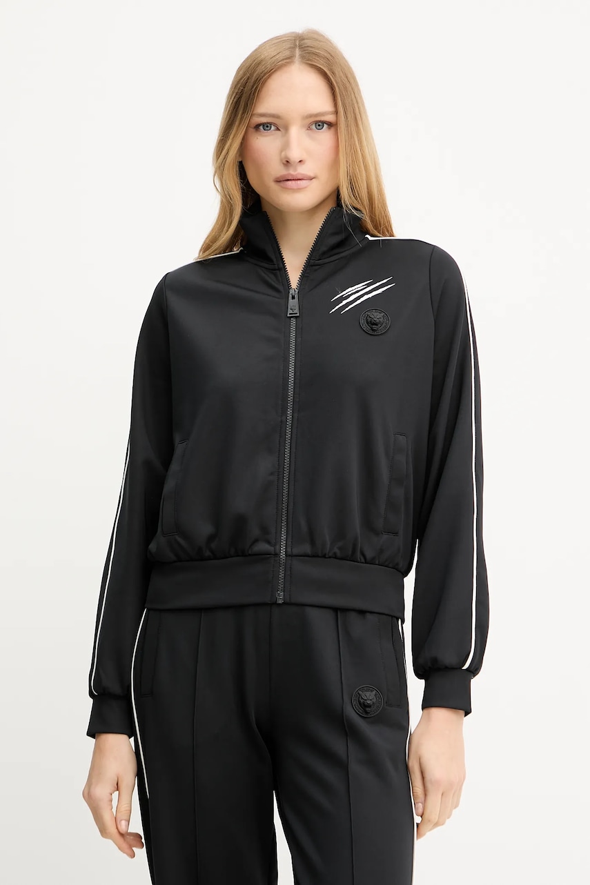 PLEIN SPORT bluză culoarea negru, cu imprimeu, FAEC WJB1894 STE003N