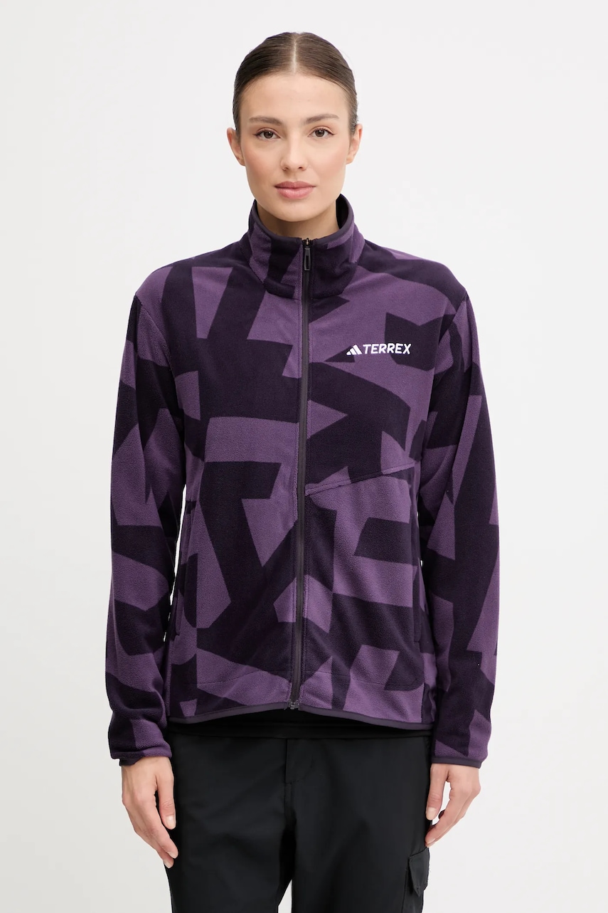 adidas TERREX hanorac în aer liber Multi culoarea violet, cu imprimeu, JN0996