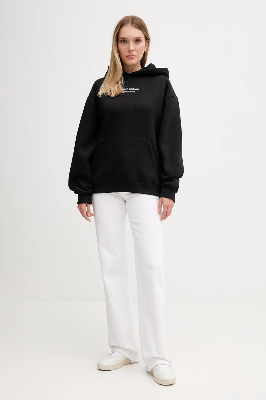 Кофта Alpha Industries цвет чёрный с капюшоном с принтом 156042.03