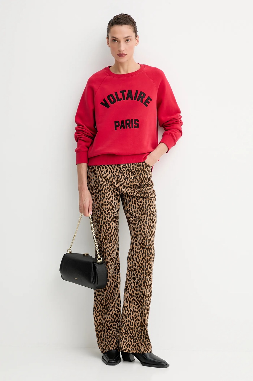 Кофта ZADIG&VOLTAIRE цвет красный с аппликацией JWSS01674