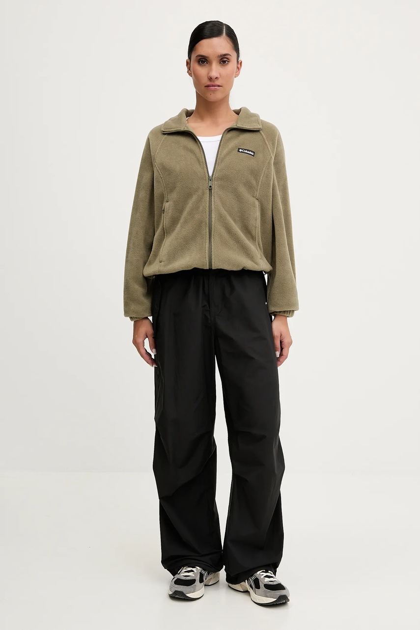 Флисовая кофта Columbia Benton Springs цвет зелёный однотонная 2136221