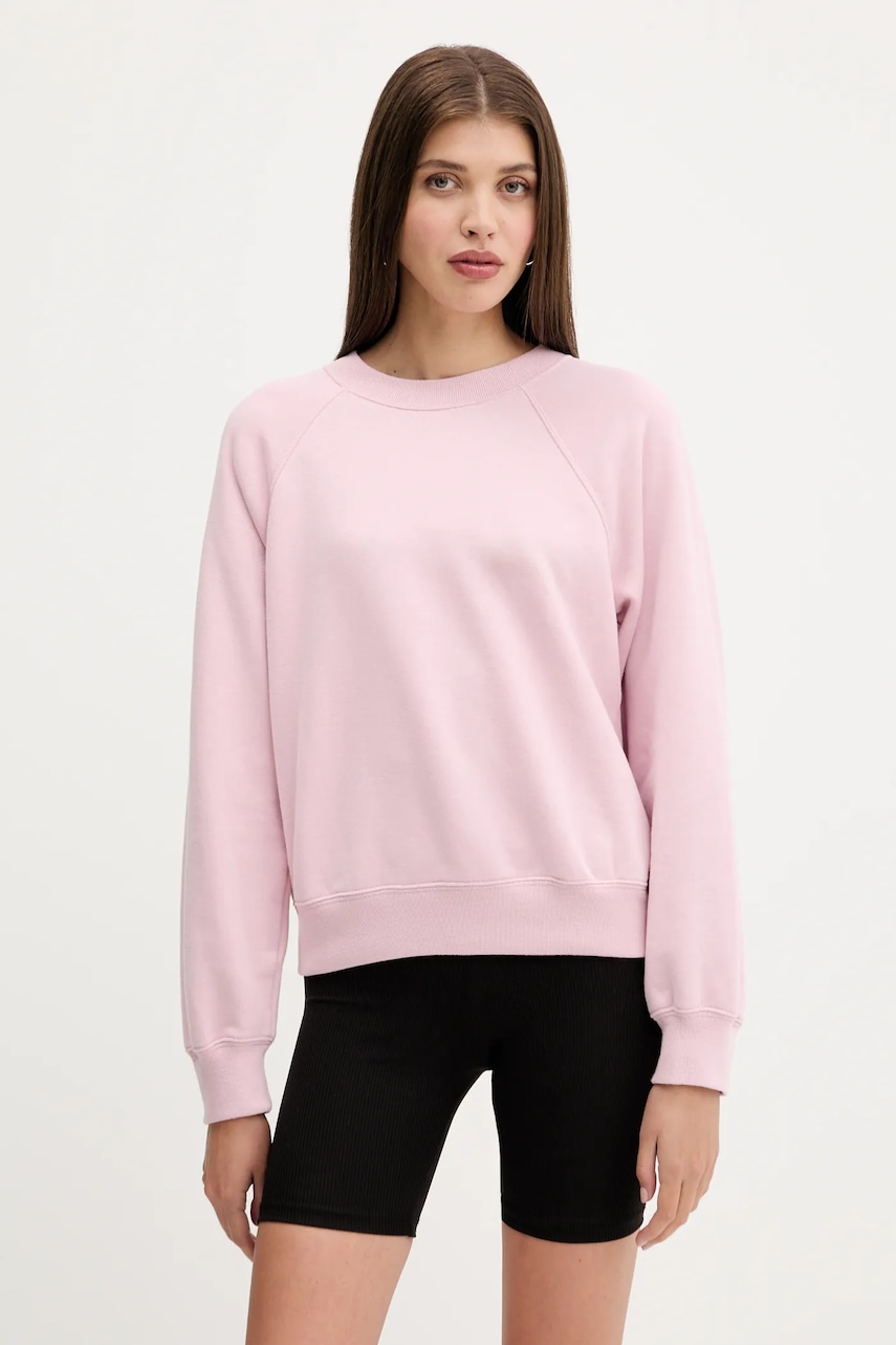 Abercrombie & Fitch bluză culoarea roz, uni, KI152-5352-601