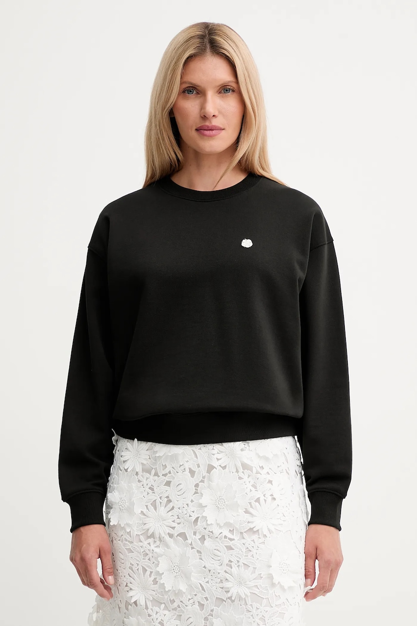 Kenzo hanorac de bumbac culoarea negru, uni, FF62SW2564MF
