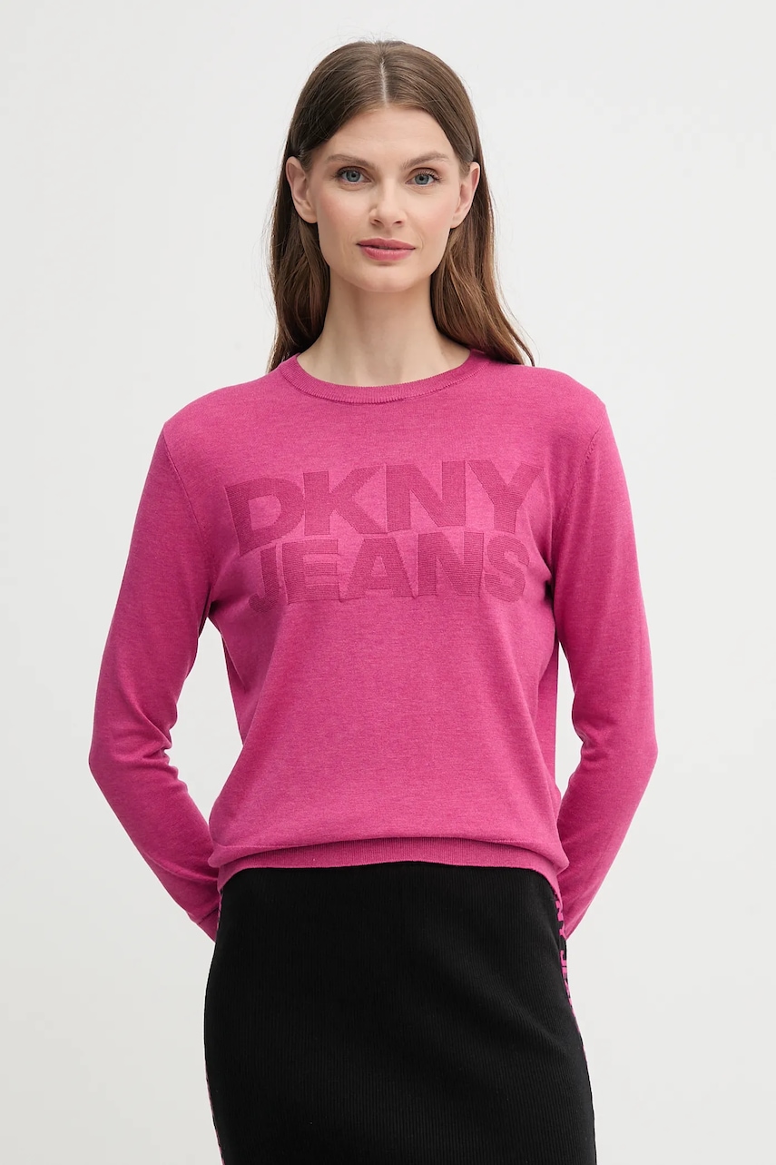 Dkny pulover culoarea roz, light, DJ5R0646