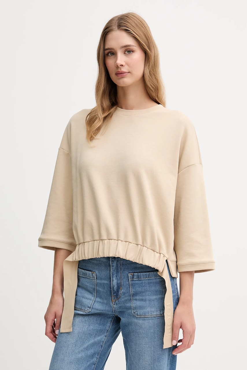 Joop! bluză culoarea bej, uni, 30047771