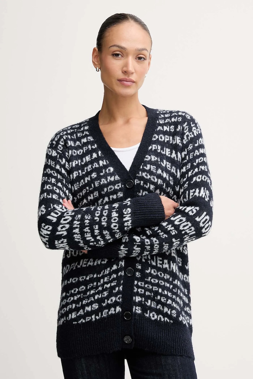 Joop! cardigan din amestec de lână culoarea bleumarin, 30048400