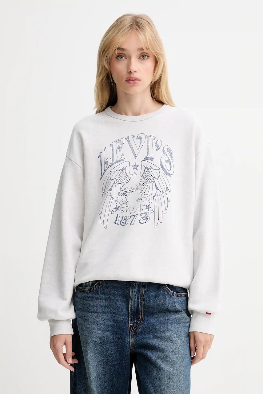 Levi\'s bluză culoarea gri, cu imprimeu, A7288 - 0 | YEO