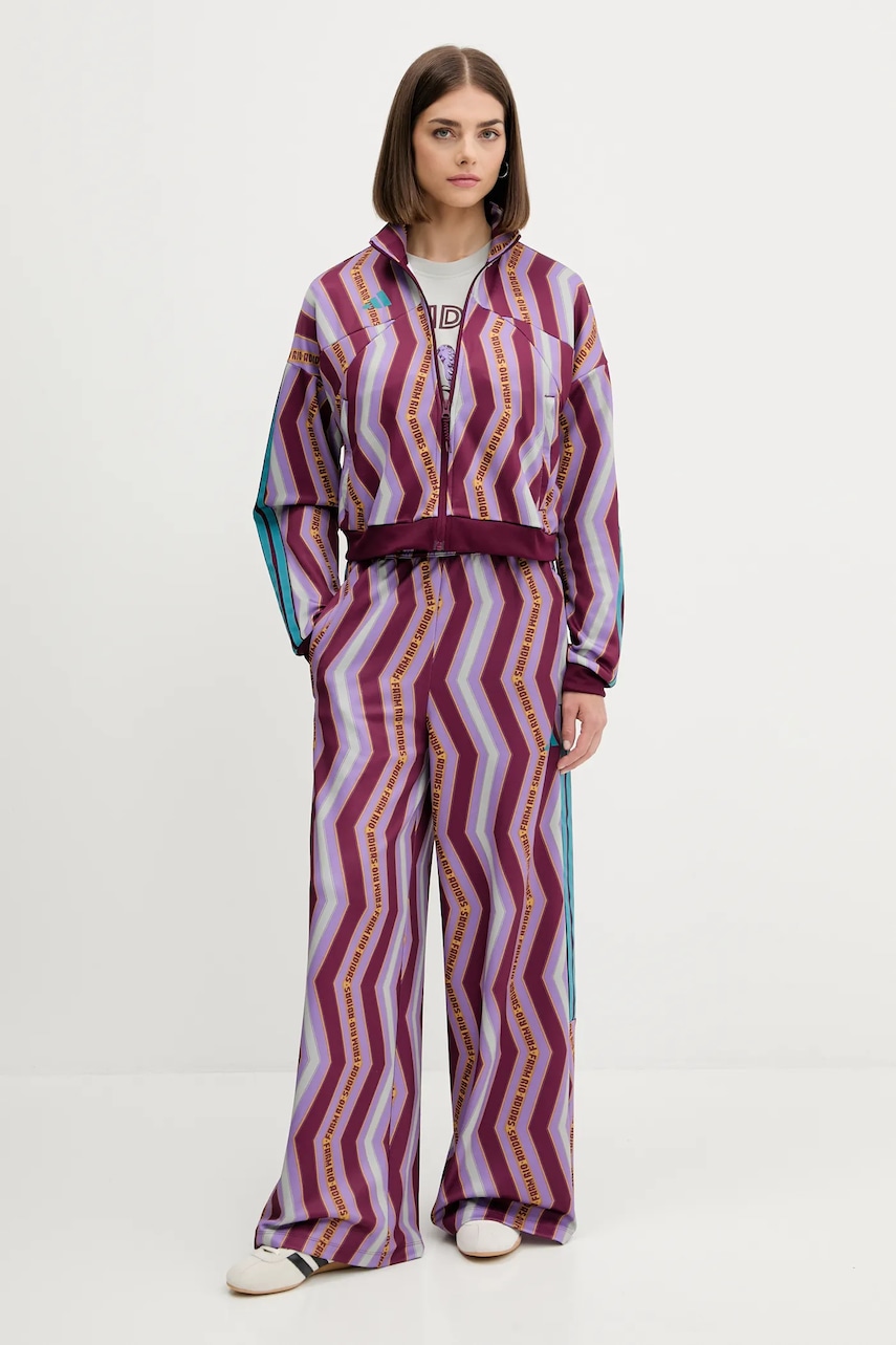 Кофта adidas x Farm Rio цвет красный узор JL8617 Кофта adidas x Farm Rio цвет красный узор JL8617
