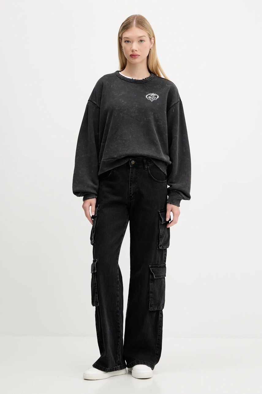 Хлопковая кофта adidas Originals 20th Century Fox Disney цвет чёрный с принтом JX1276