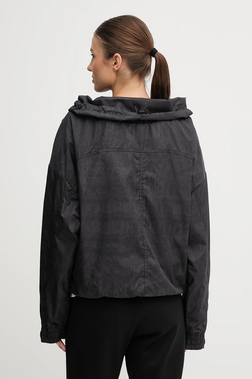 adidas by Stella McCartney edzőkabát fekete, átmeneti, oversize, JV7035 termék 2. képe