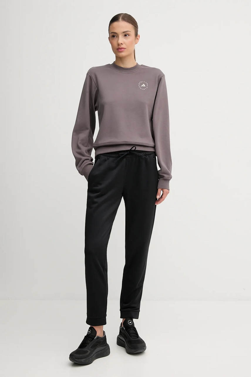 Кофта для тренинга adidas by Stella McCartney цвет серый однотонная JW4692