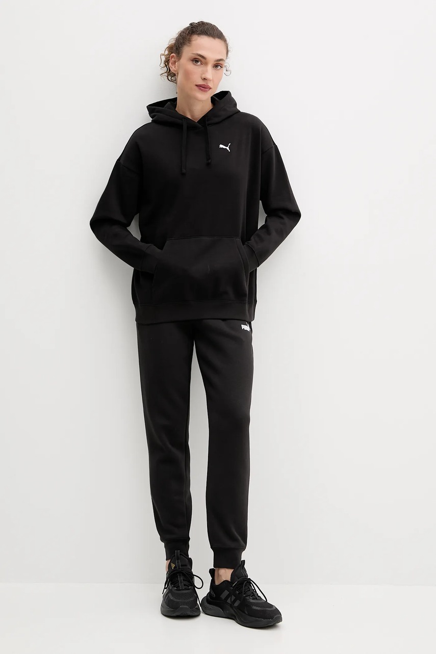 Кофта Puma цвет чёрный с капюшоном с аппликацией 684976