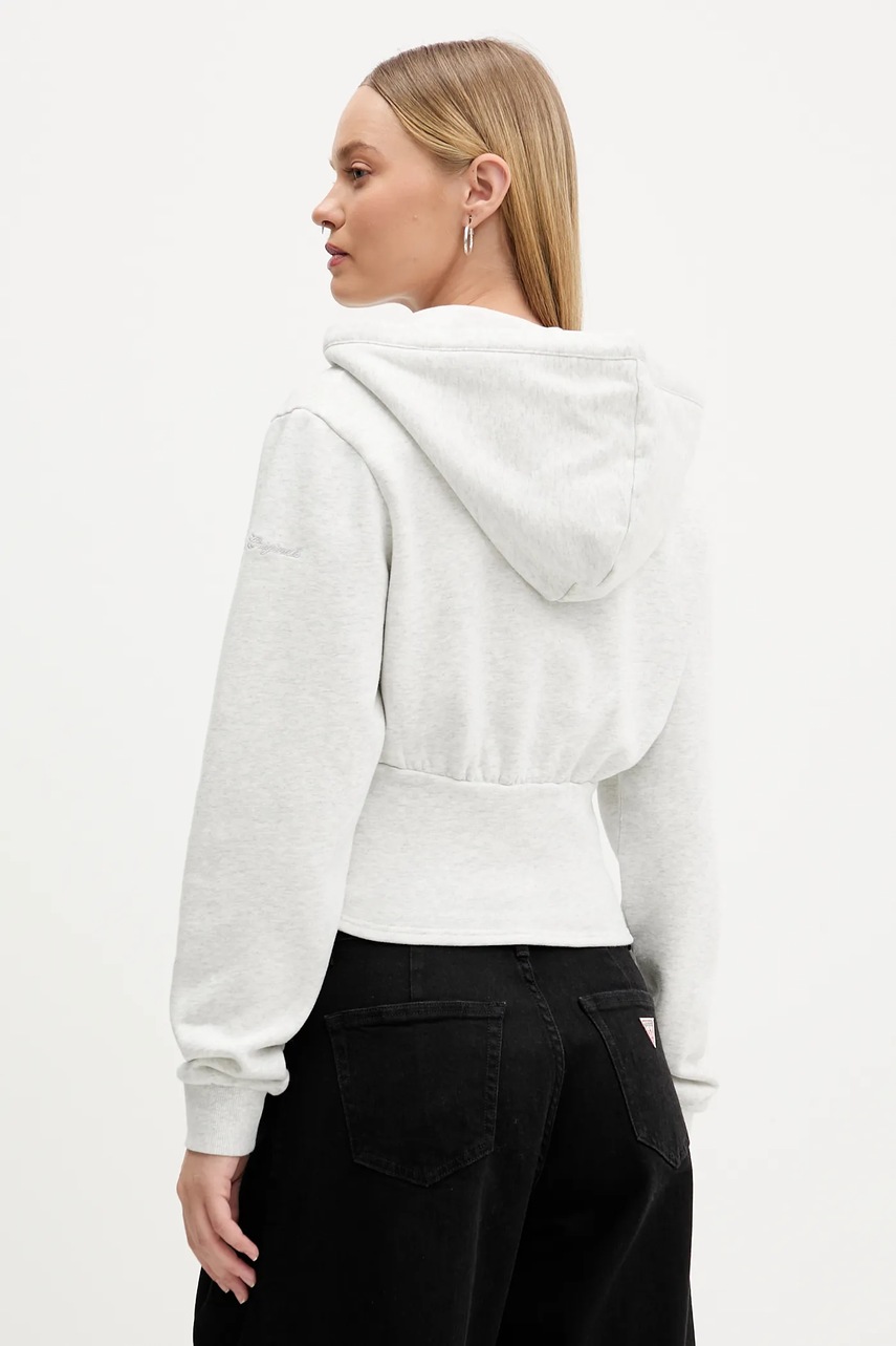Μπλούζα Guess Originals χρώμα: γκρι, με κουκούλα, W5BQ29 K4110 φωτογραφία