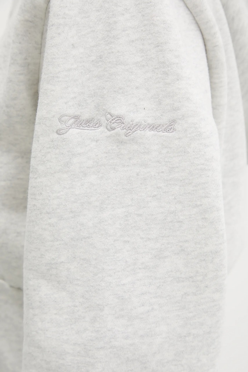 Μπλούζα Guess Originals χρώμα: γκρι, με κουκούλα, W5BQ29 K4110 φωτογραφία