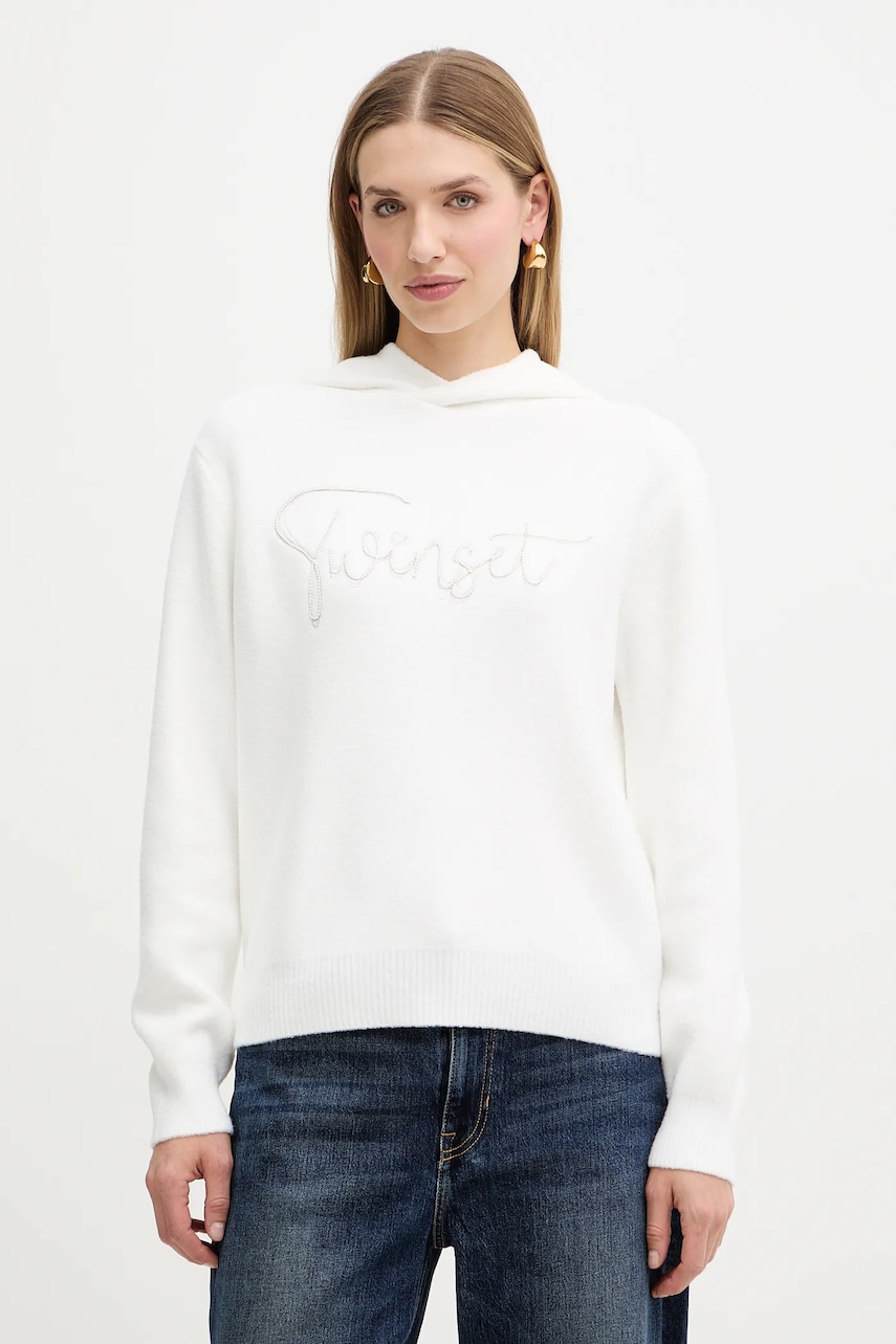 Γυναικεία πουλόβερ χωρίς φερμουάρ twinset σε λευκο