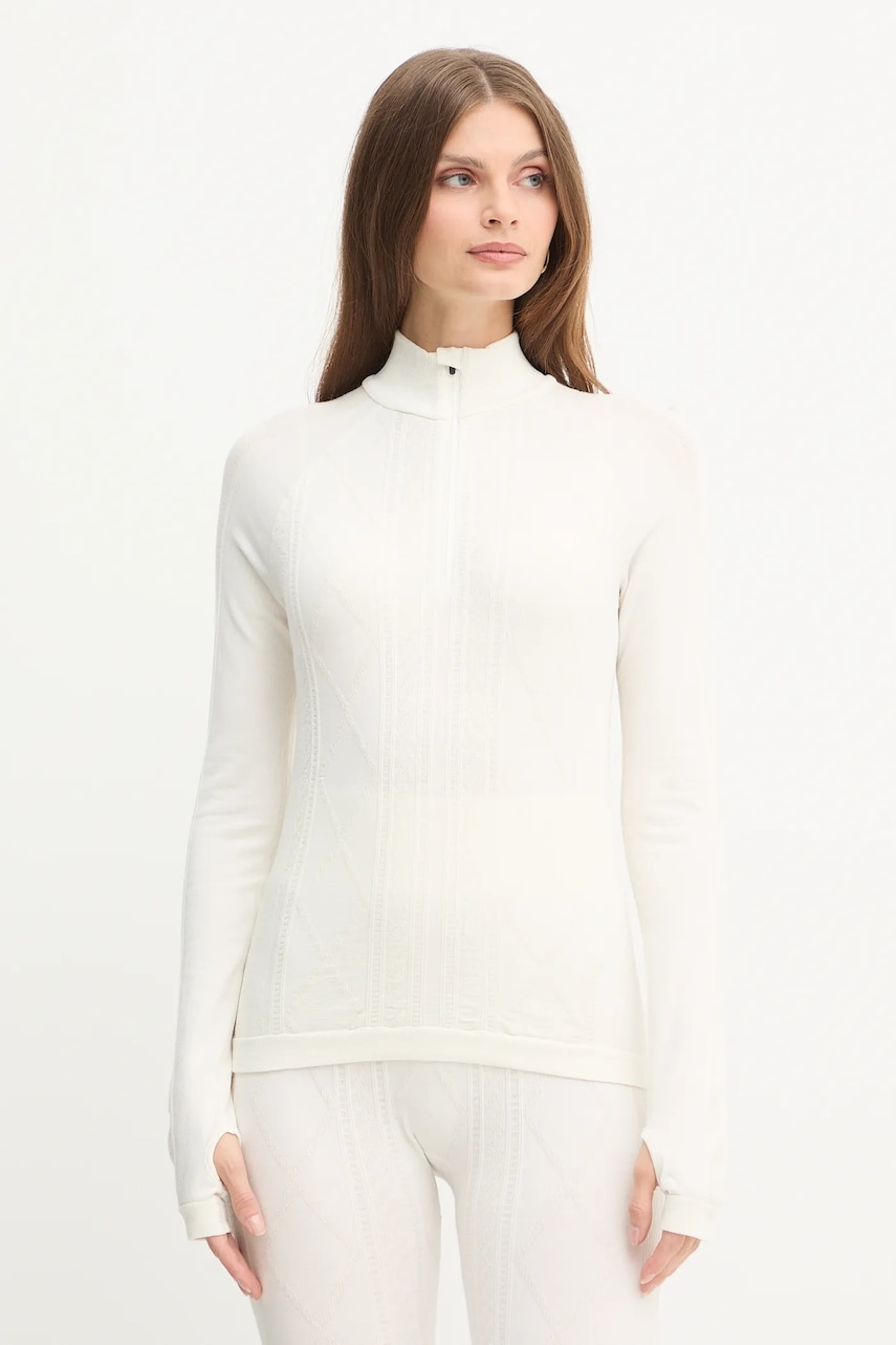 BOSS pulover din amestec de lână culoarea bej, light, cu turtleneck, 50544394