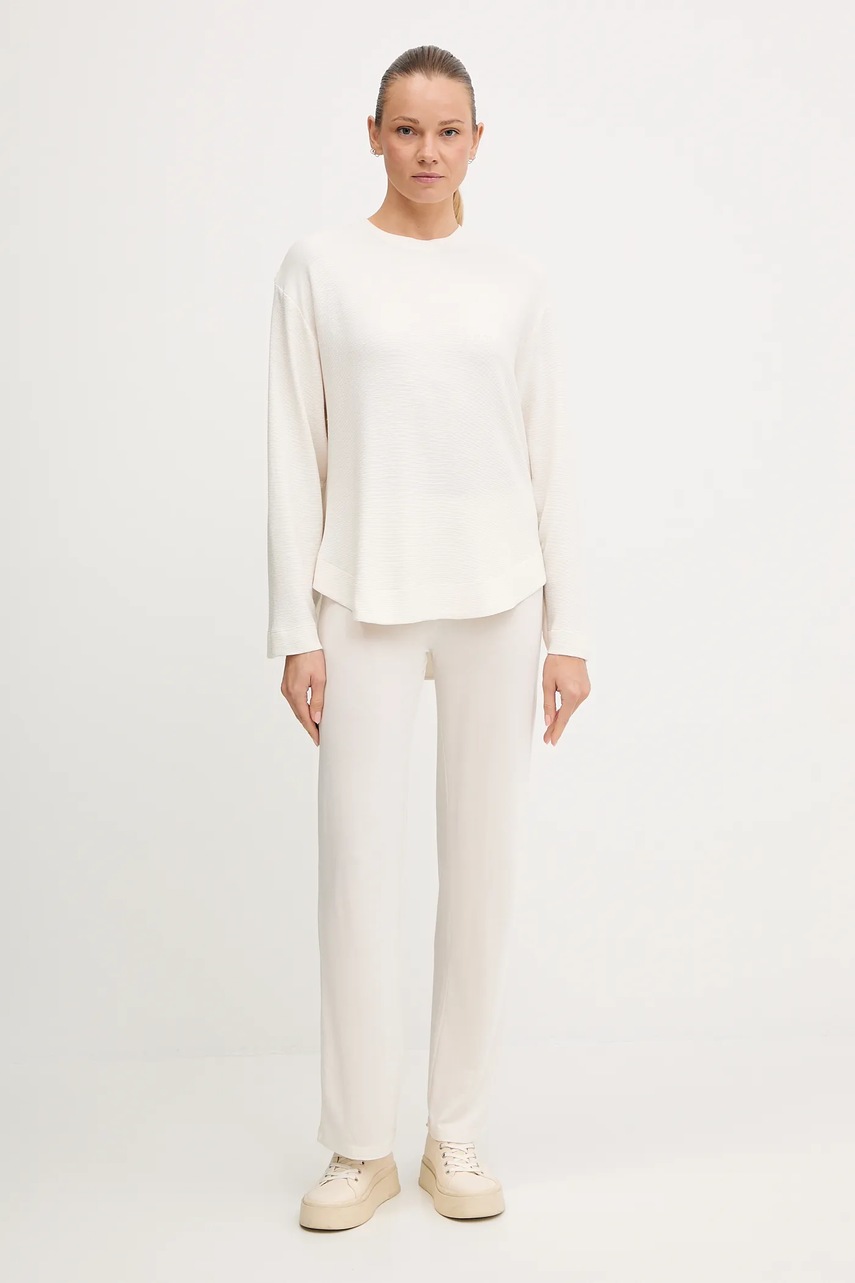 Кофта лаунж BOSS цвет бежевый однотонная 50535769