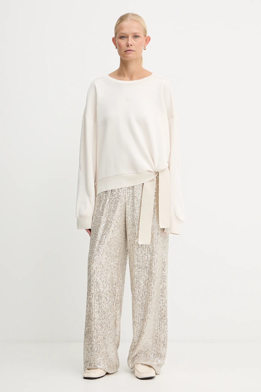 Кофта BOSS цвет бежевый однотонная 50550338