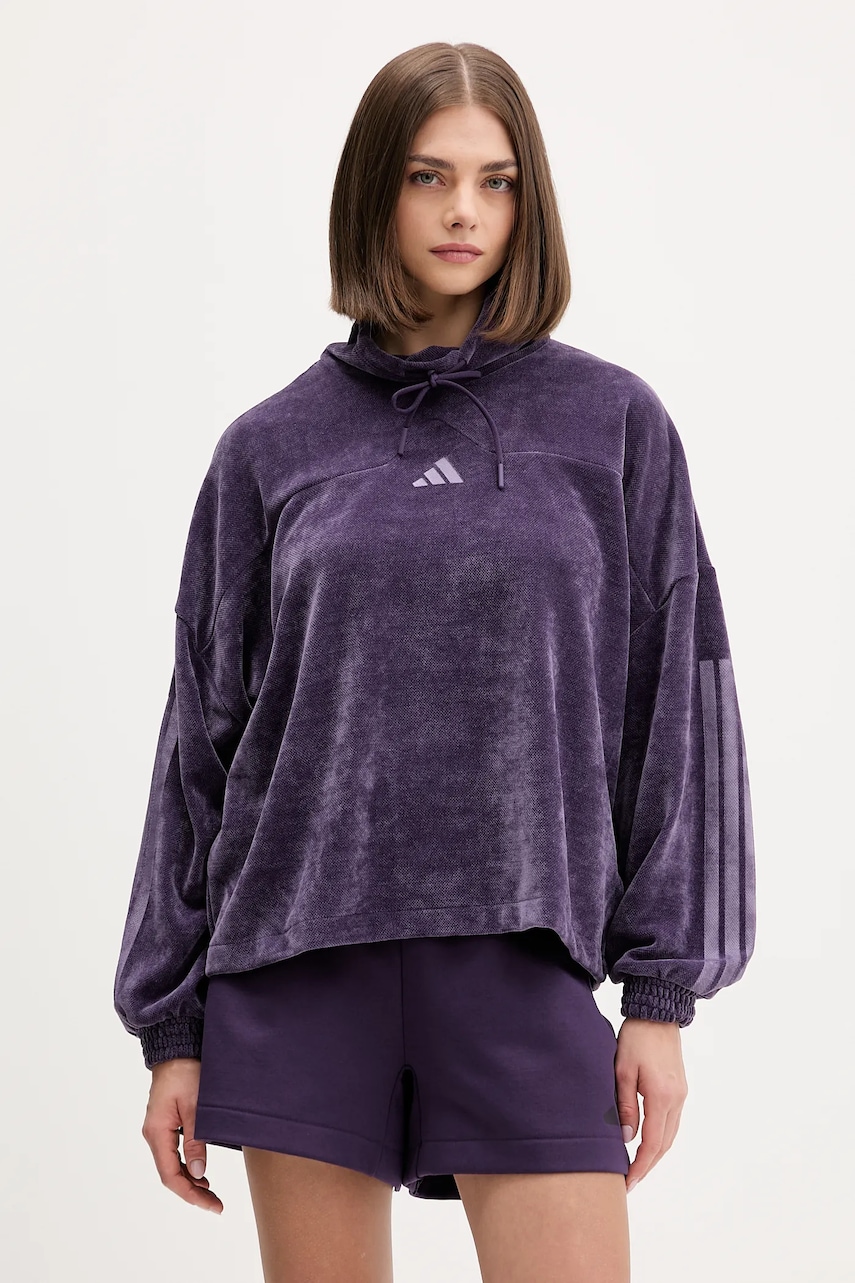adidas bluză Tiro culoarea violet, uni, JM1809