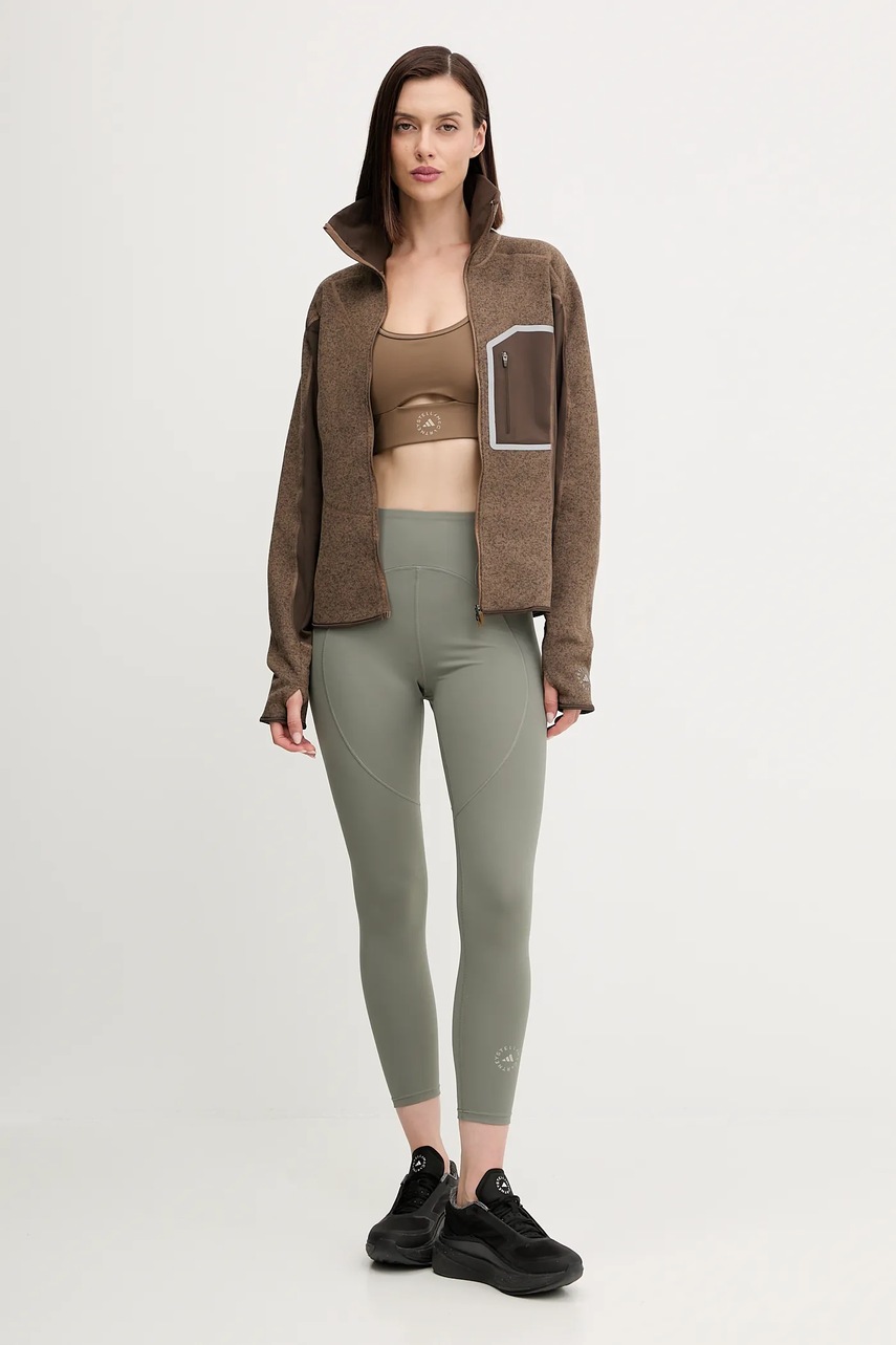 Кофта для тренинга adidas by Stella McCartney Climawam Running цвет зелёный узор JM6049