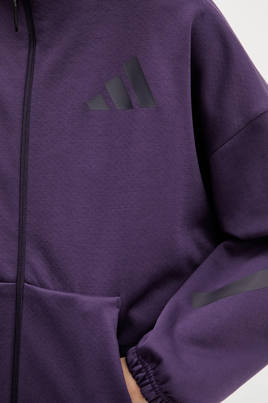 Μπλούζα adidas adidas x Z.N.E χρώμα: μοβ, JW7780 φωτογραφία