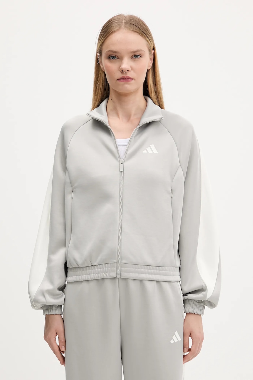 adidas bluză Stadium culoarea gri, cu imprimeu, KA6251
