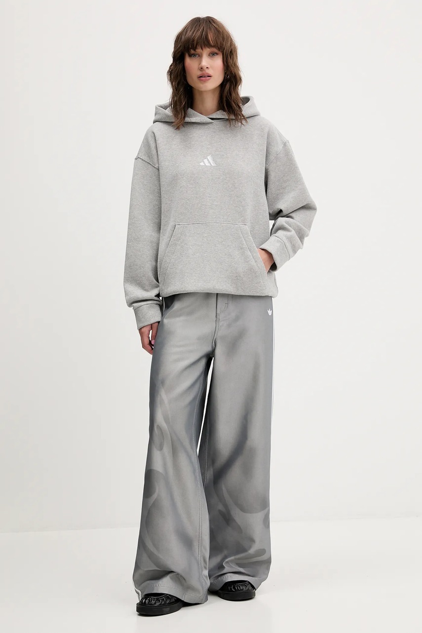 Кофта adidas All Szn Holiday цвет серый с капюшоном с принтом JV5757 Кофта adidas All Szn Holiday цвет серый с капюшоном с принтом JV5757