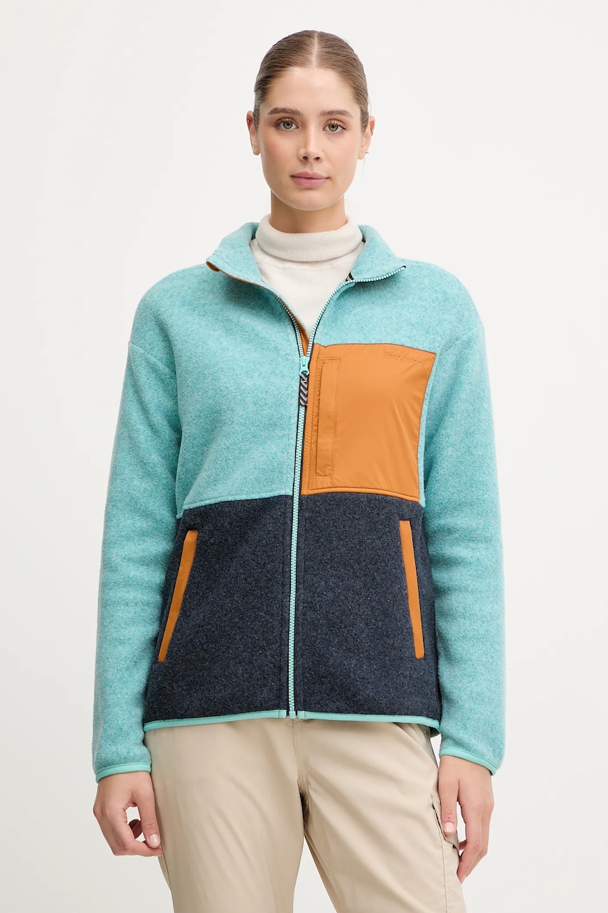 Smartwool hanorac culoarea turcoaz, cu model, SW002966