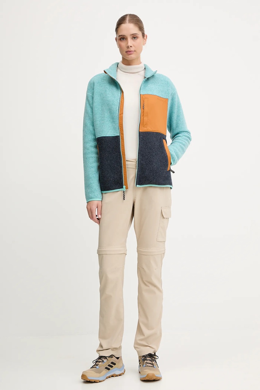 Спортивная кофта Smartwool цвет бирюзовый узор SW002966