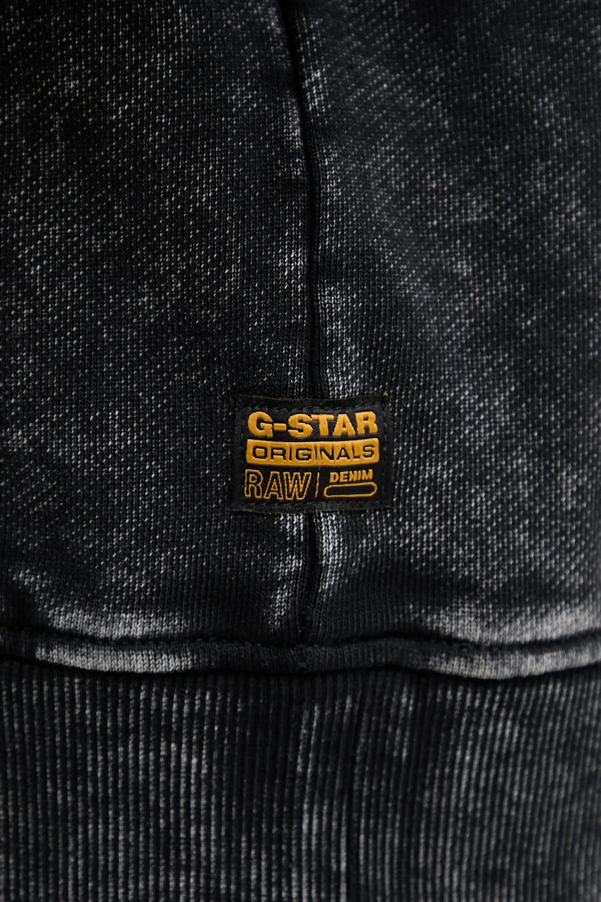 Bavlněná mikina G-Star Washed 3D sleeve a line (obrázek 5)