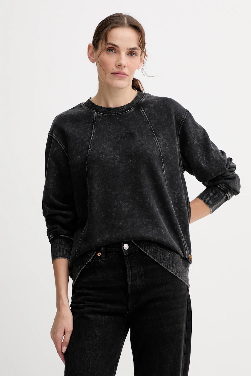 G-Star hanorac de bumbac culoarea negru, uni, D27173.D969