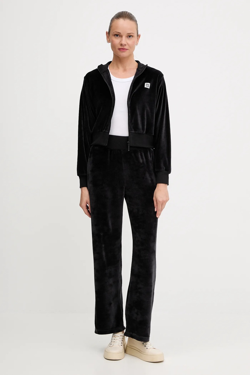 Кофта HUGO цвет чёрный с аппликацией 50549796