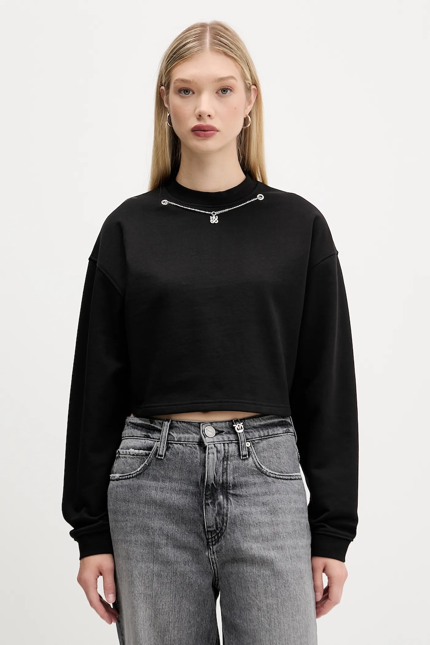 HUGO bluză culoarea negru, uni, 50550153 - 0 | YEO