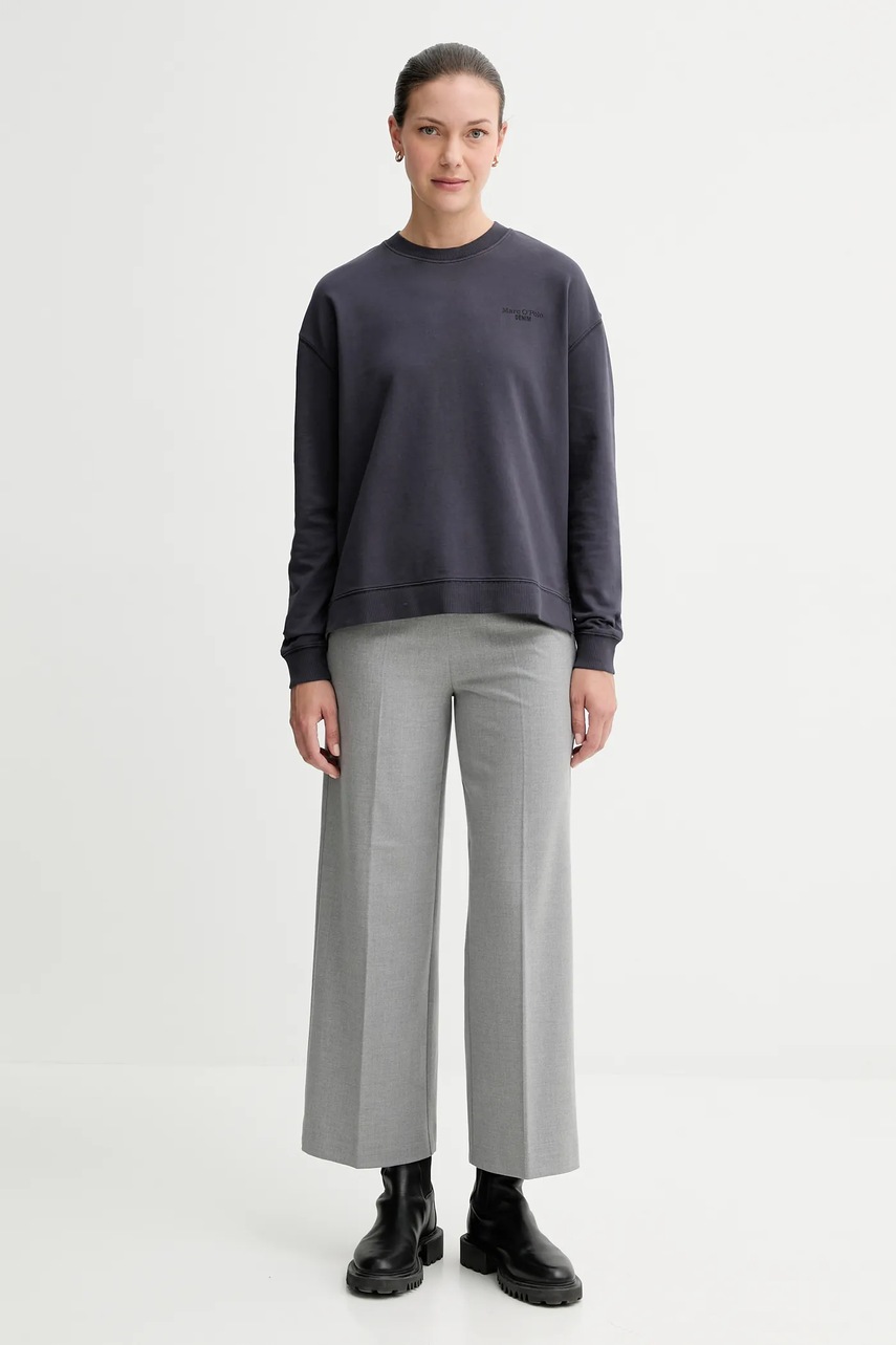 Хлопковая кофта Marc OPolo цвет синий однотонная 5000007724