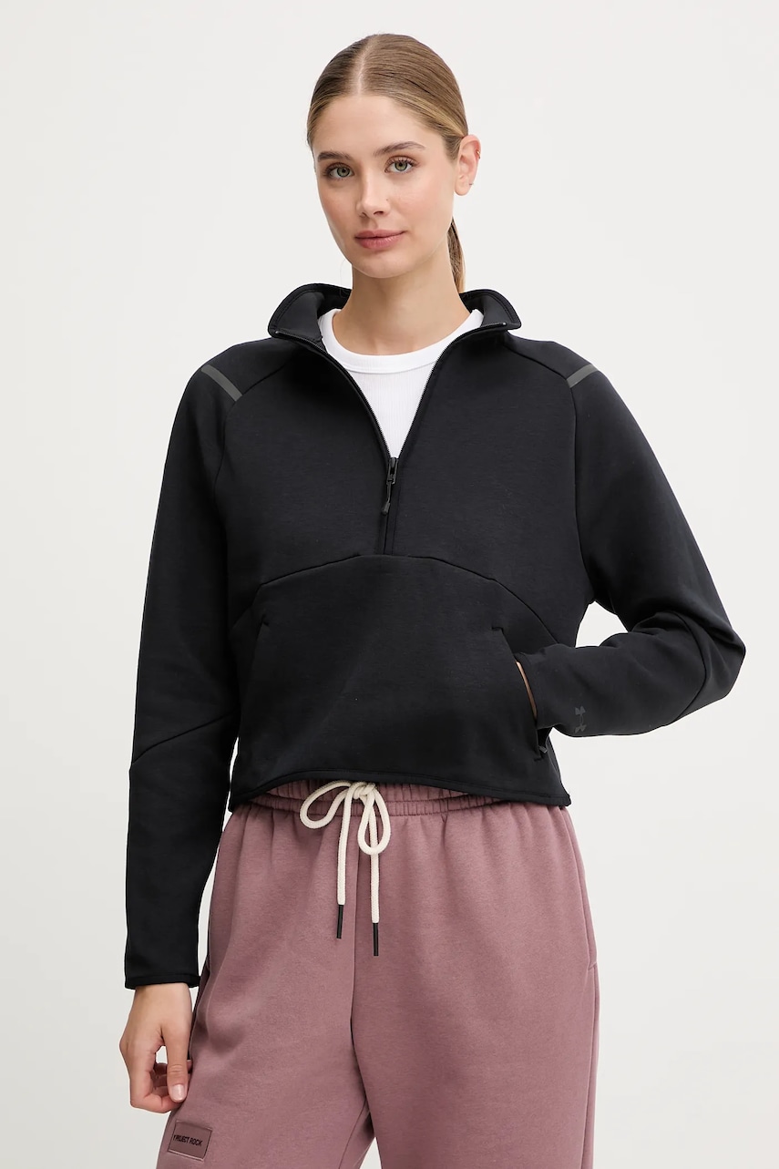 Levně Mikina Under Armour Unstoppable dámská, černá barva, hladká, 6003671