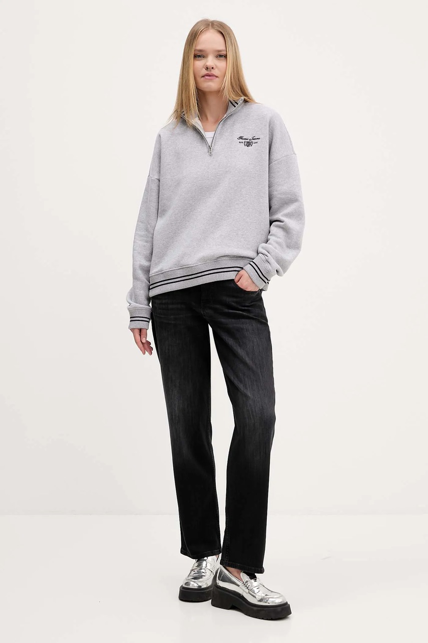 Кофта Guess Jeans цвет серый меланж W5BQ06 KC811